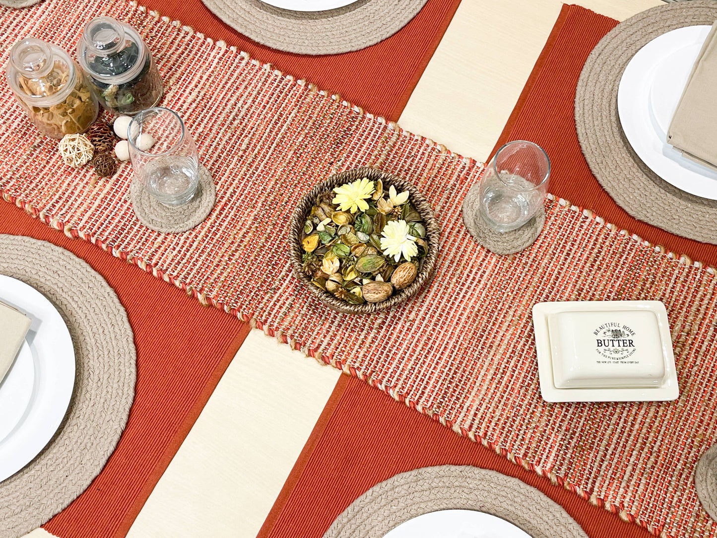 Rust & Jute Table Runner