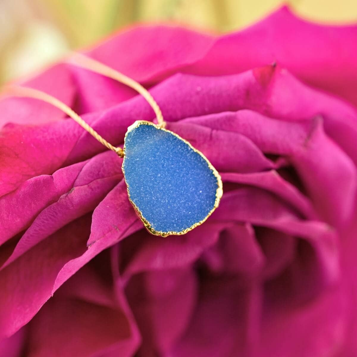 Inner Strength Blue Druzy Necklace