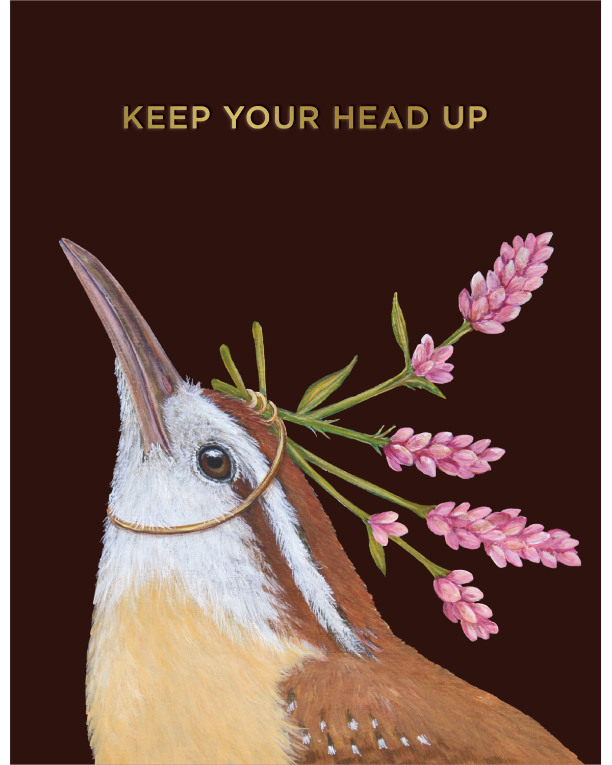 Head Up Wren Card