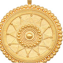 Gold Sunburst Medallion Necklace