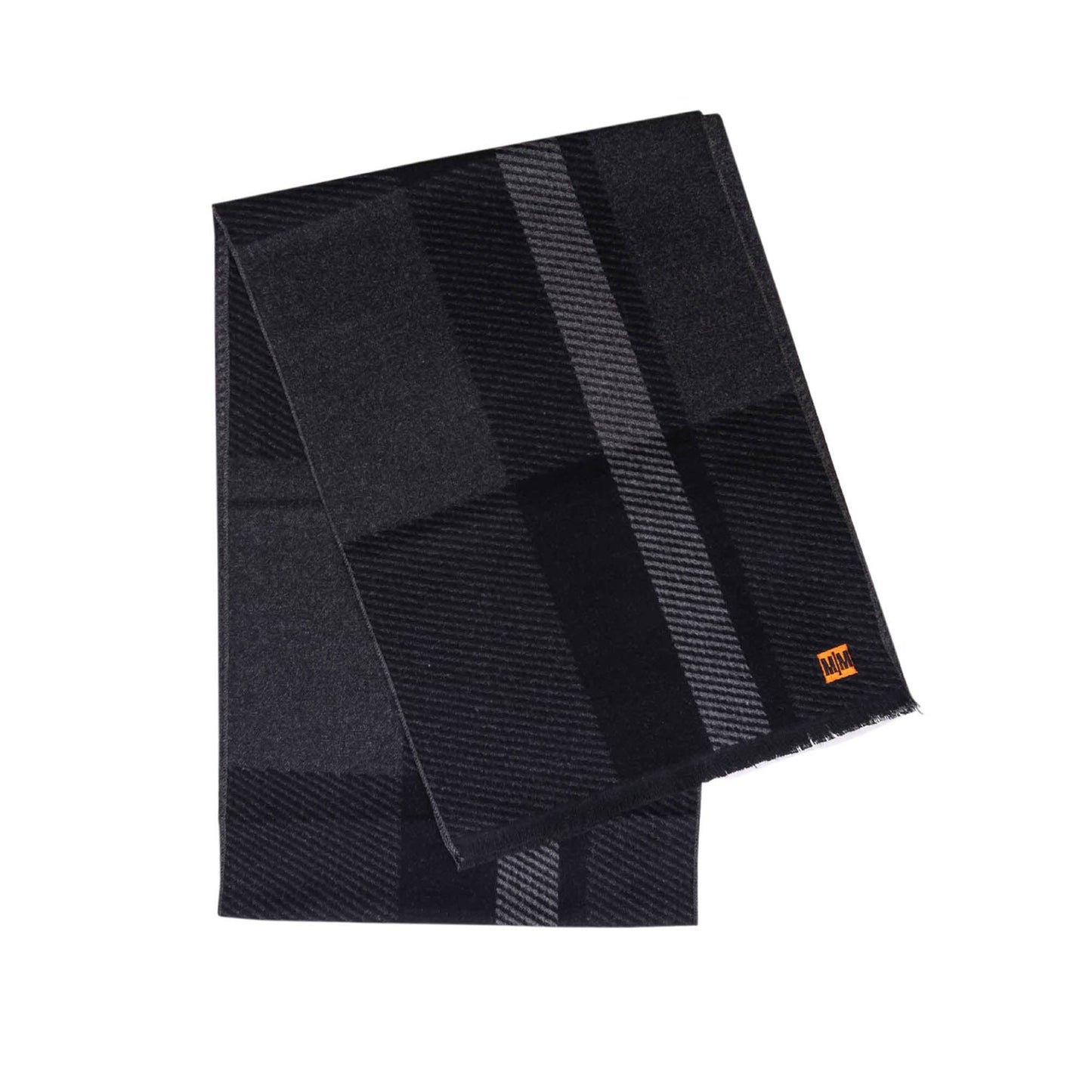 Classic Plaid Scarf in Black & Grey