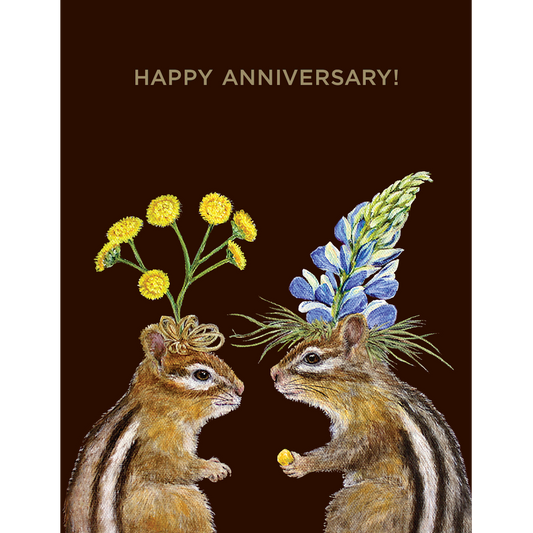 Chipmunk Anniversary Card