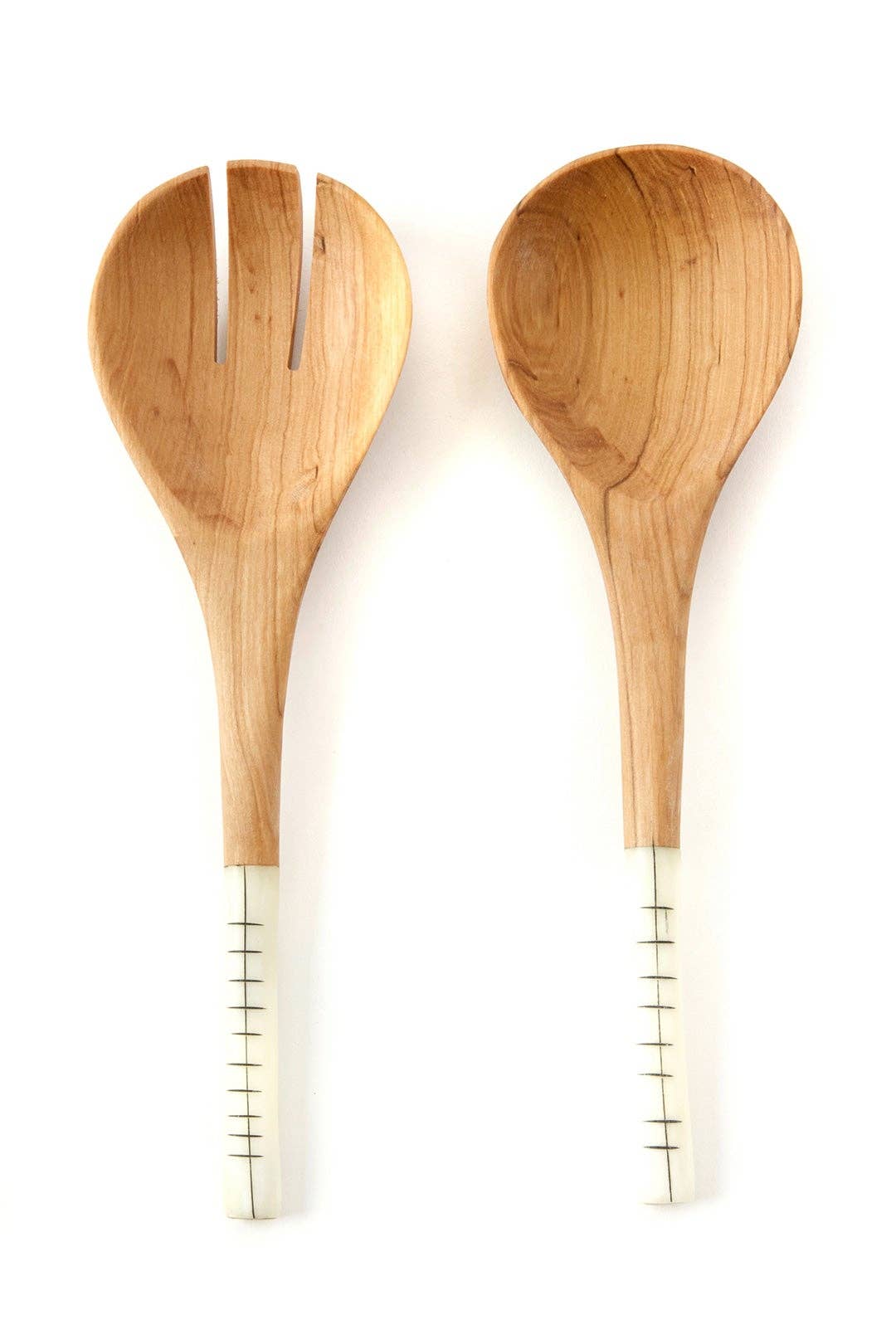 Wild Olive Wood Salad Servers