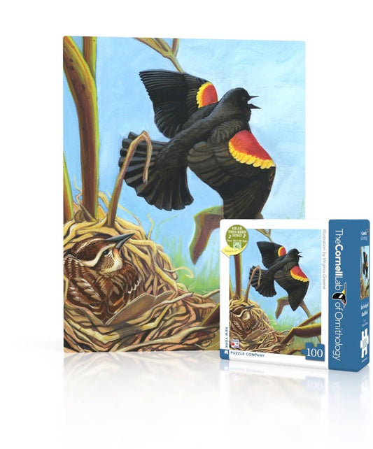 Red-winged Blackbird 100 Piece Mini Puzzle