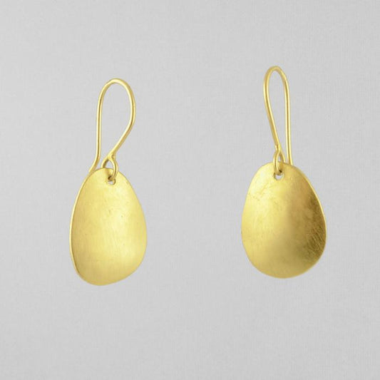 Organic Shaped Drop Earrings in Gold | Jane Diaz