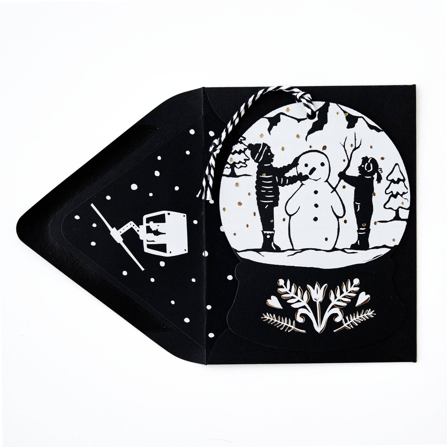 Snowman Snowglobe Shape Card