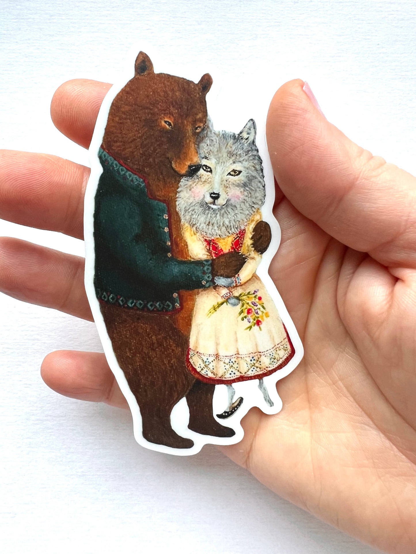 Wolf & Bear Sticker