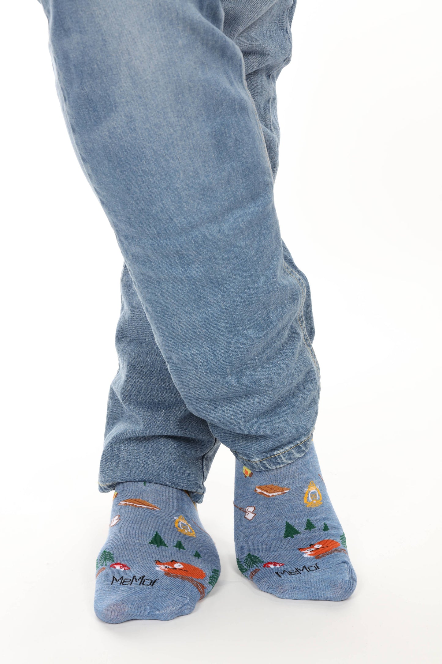 Camping Trip Bamboo Crew Socks: