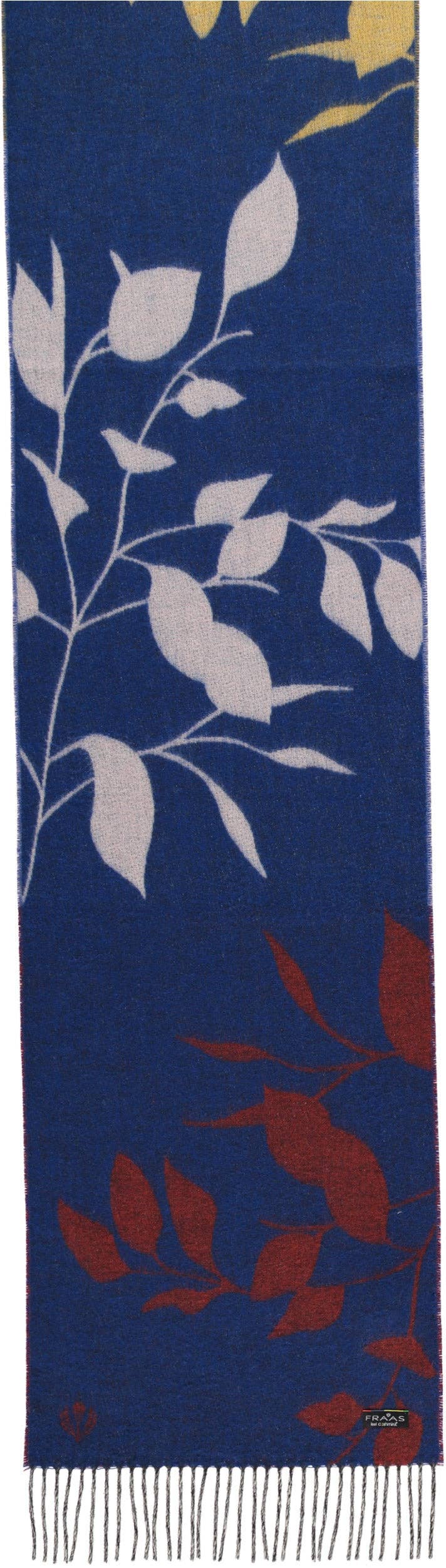 Falling Leaves Cozy Scarf in Royal Blue