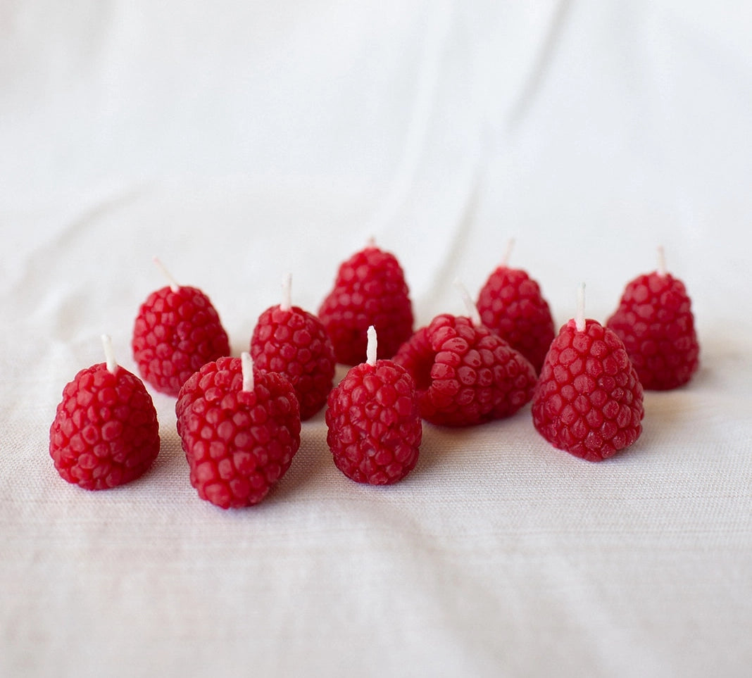 Raspberry Beeswax Candles