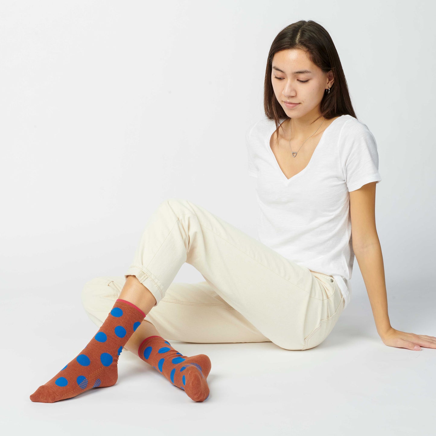 Panhandle Polka Dot Crew Socks