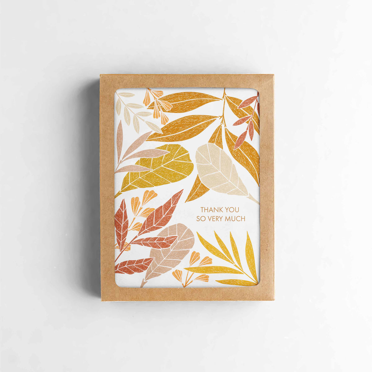 Warm Leaves Thank You Boxed Set of Cards