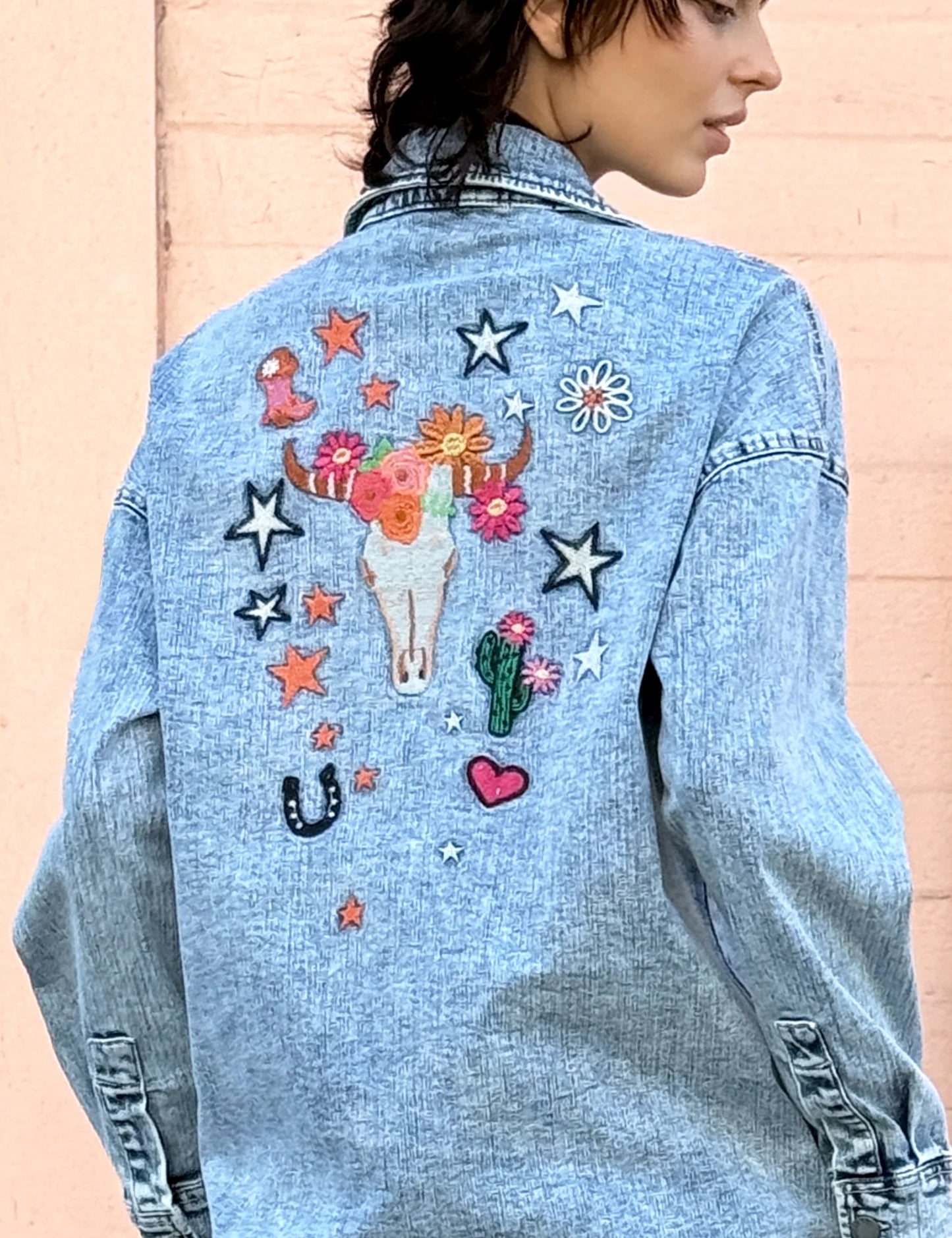 Gittyup Embroidered Denim Dress | Billy T