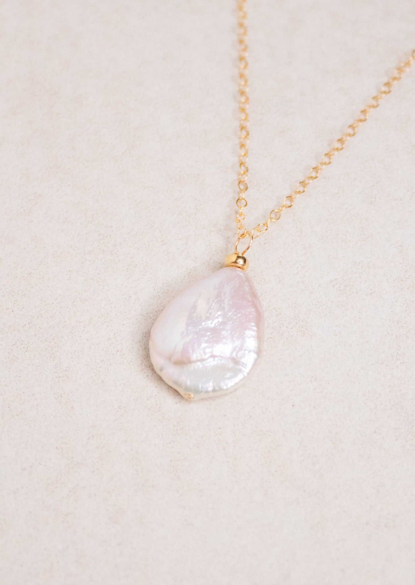 Teardrop Baroque Pearl Necklace | Flying Lizard