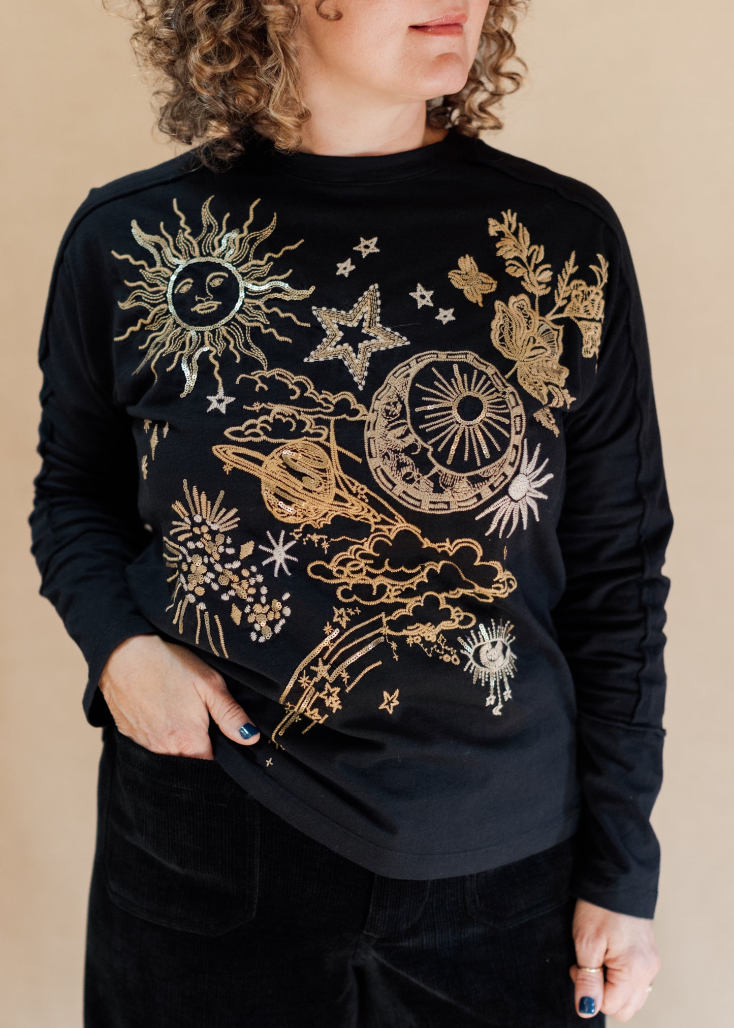 Miaora Dolman Tee in Black | Johnny Was