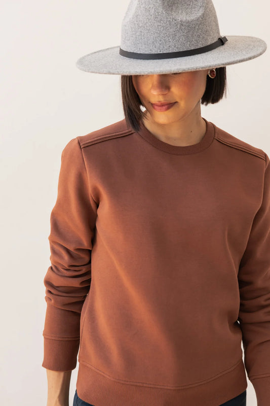 Bailey Crew Sweatshirt in Umber | Bridge & Burn