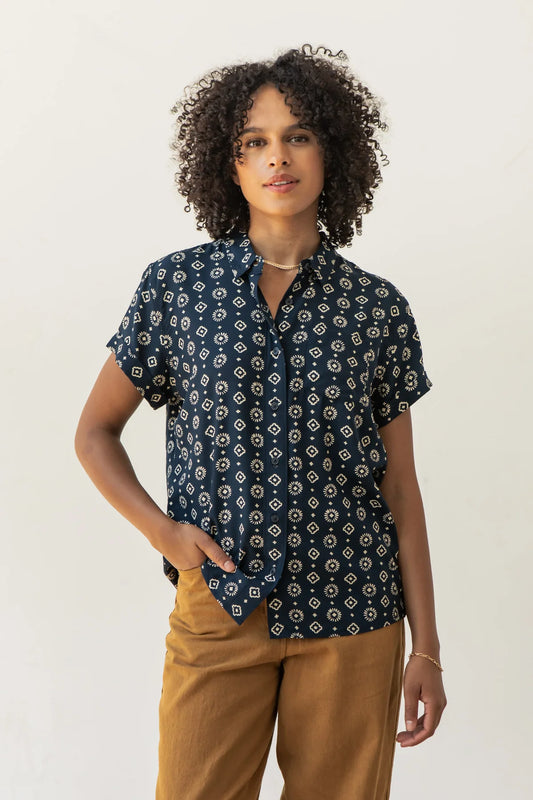 Bea Shirt in Midnight | Bridge & Burn