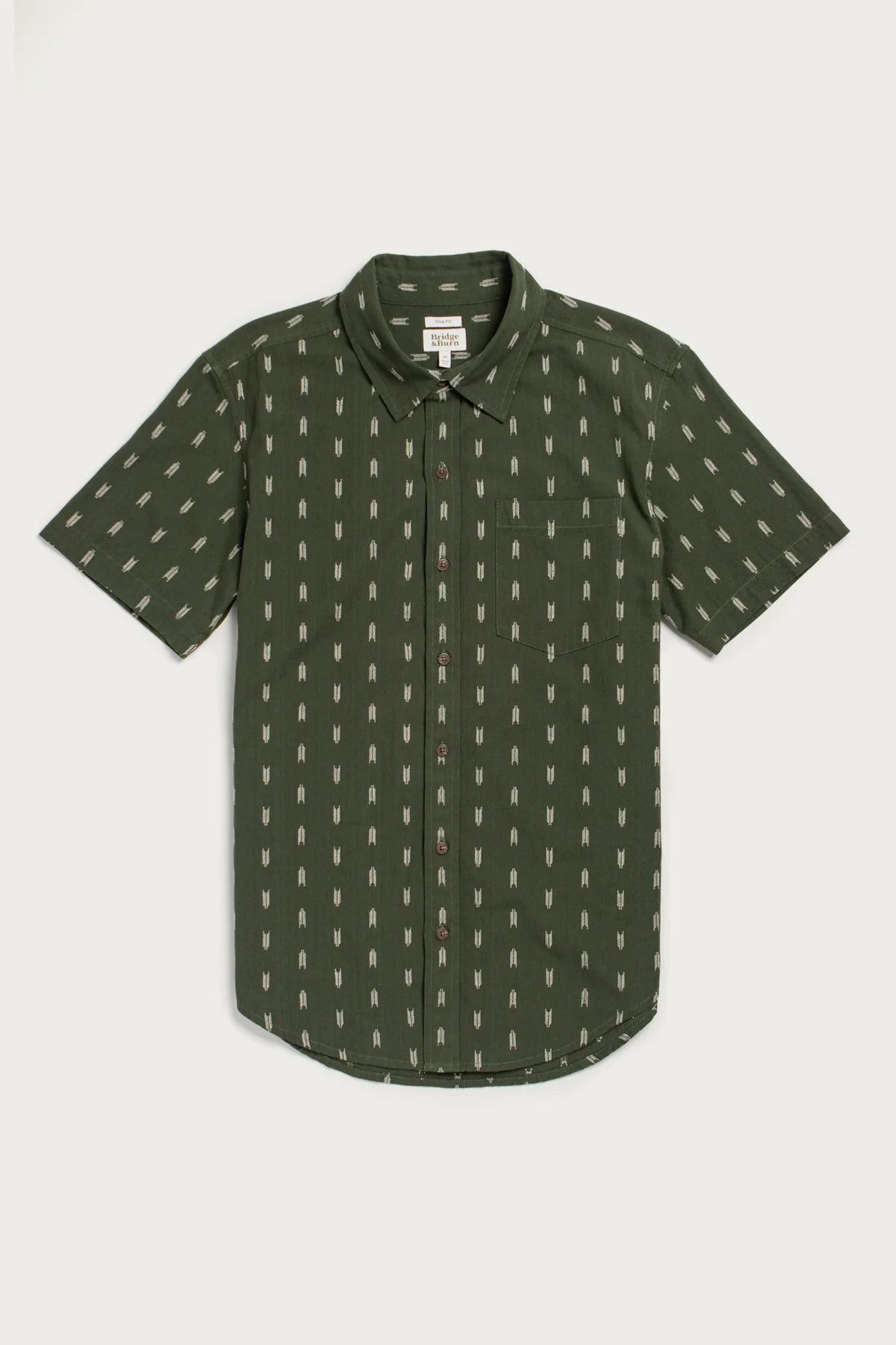 Harbor Slim Shirt in Thyme Arrows | Bridge & Burn