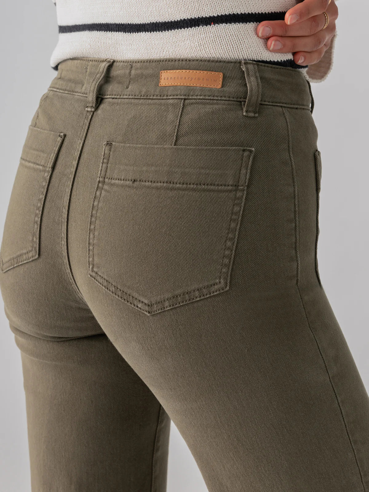 Marine Crop Jean in Olive Green | Sanctuary