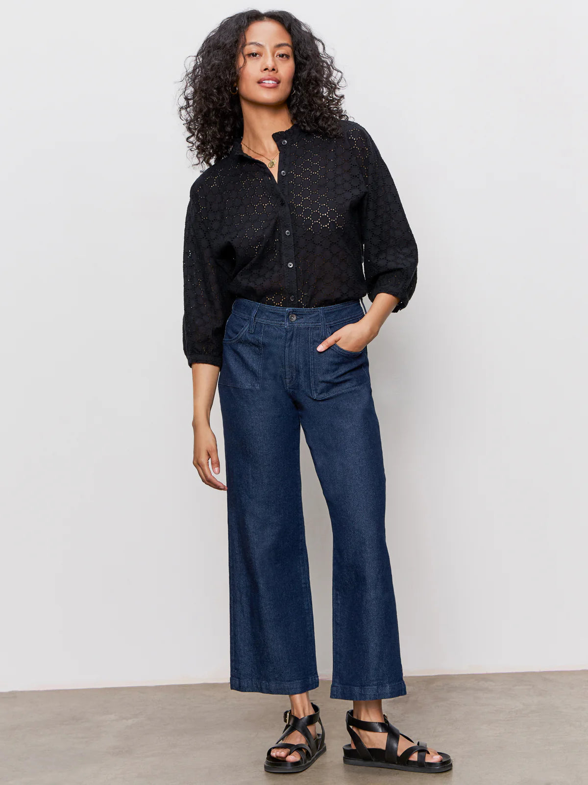 League Crop Pant in Dark Denim | Sanctuary