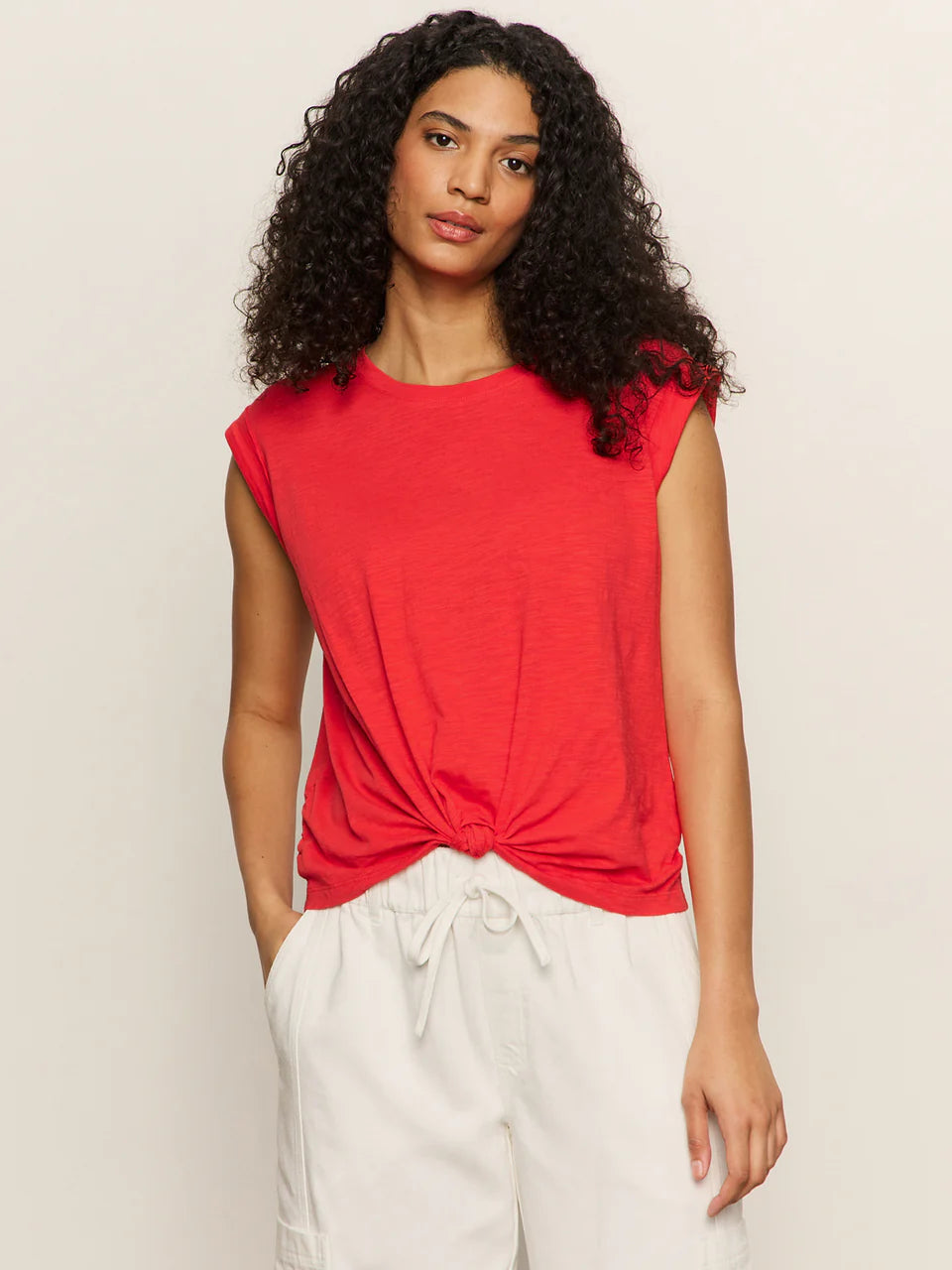 Knotted Tee in Cayenne | Sanctuary