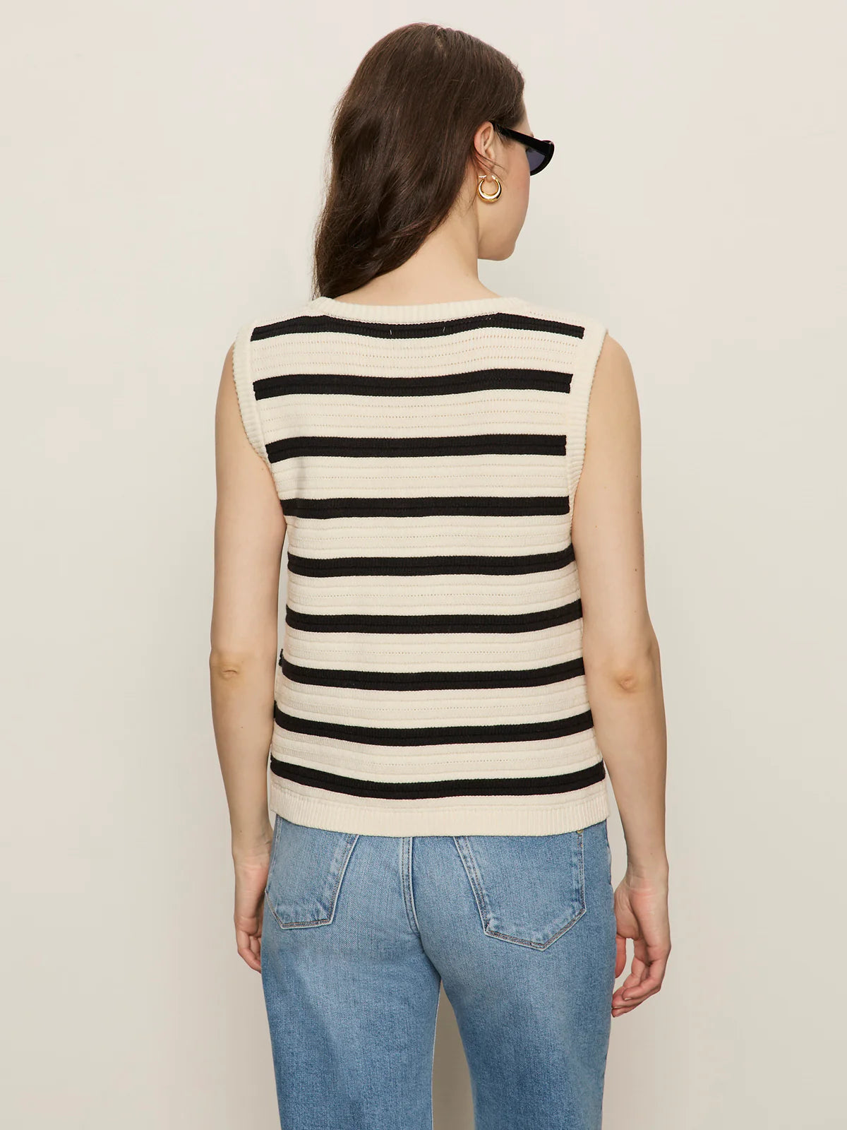 Striped Textured Sweater Vest | Sanctuary