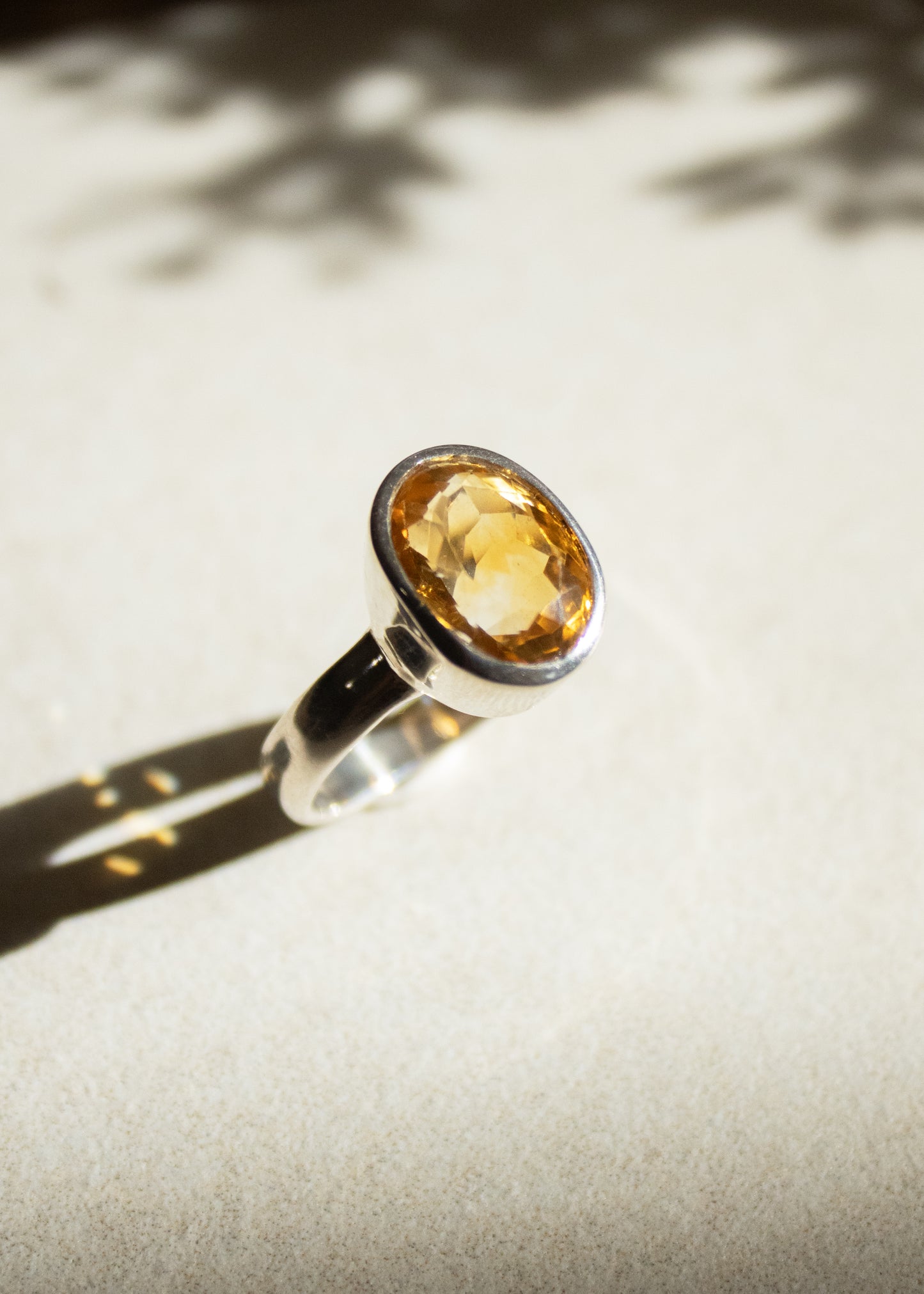 Small Oval Citrine Ring