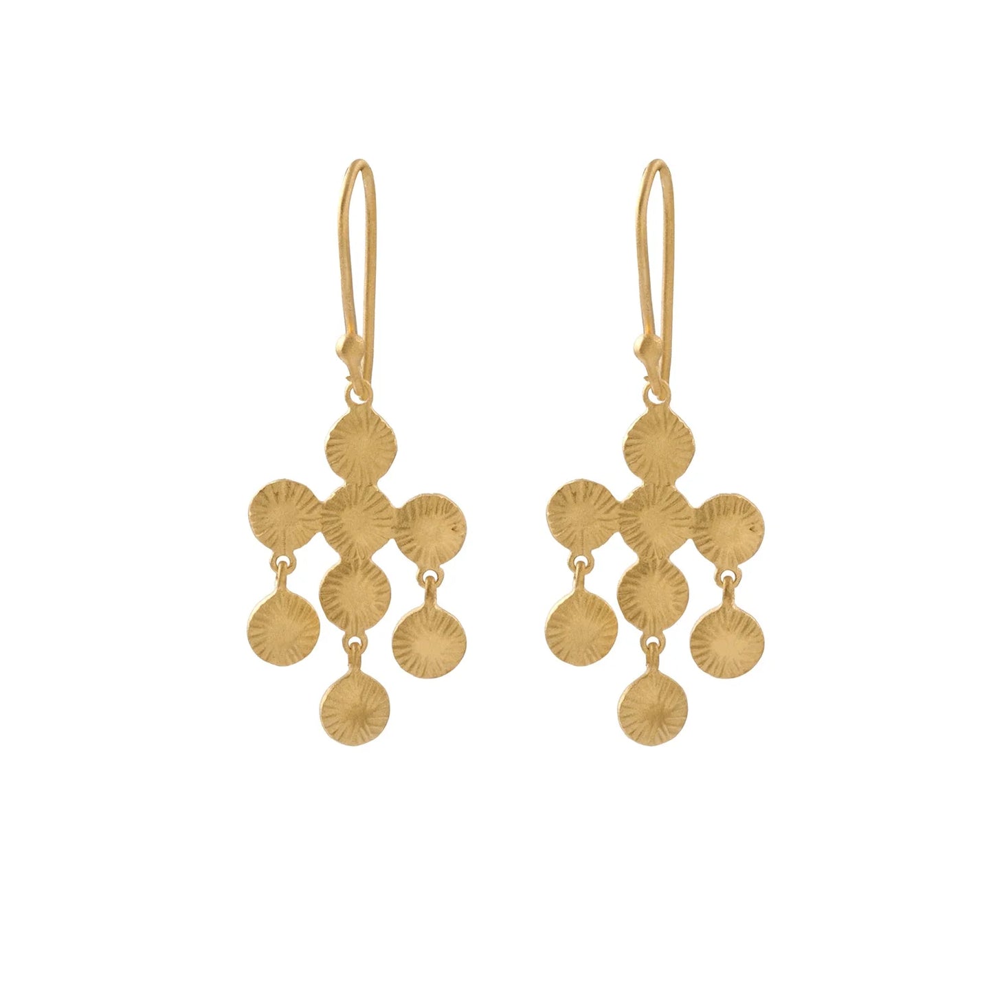 Gold Lotus Chandelier Earrings | Manjusha