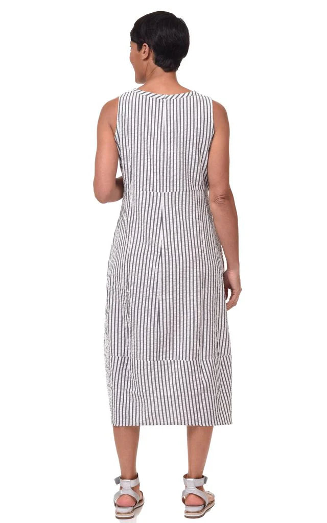 Patton Dress in Gray Stripe | Tulip
