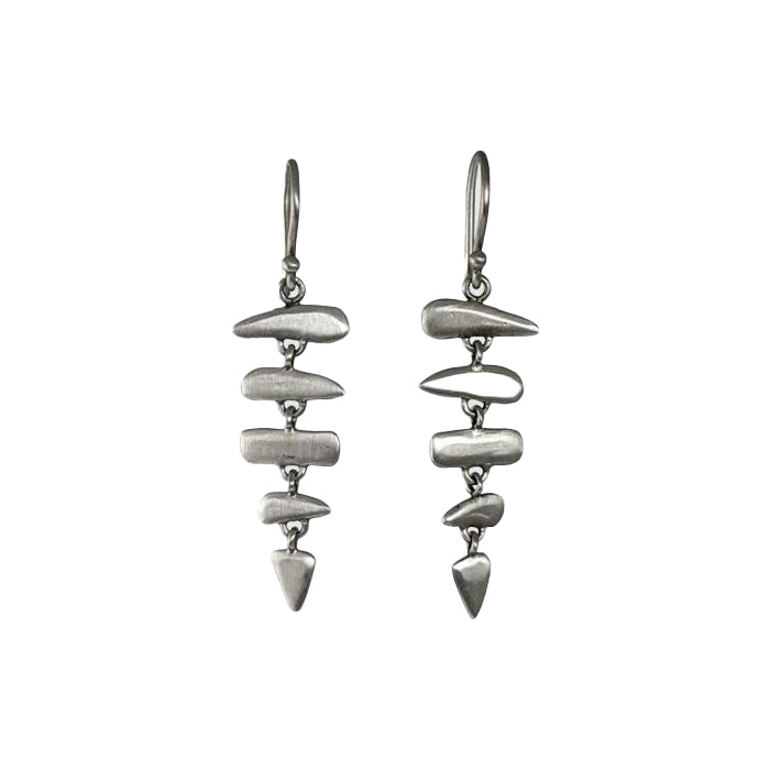 Small Silver Fishbone Earrings | Jane Diaz