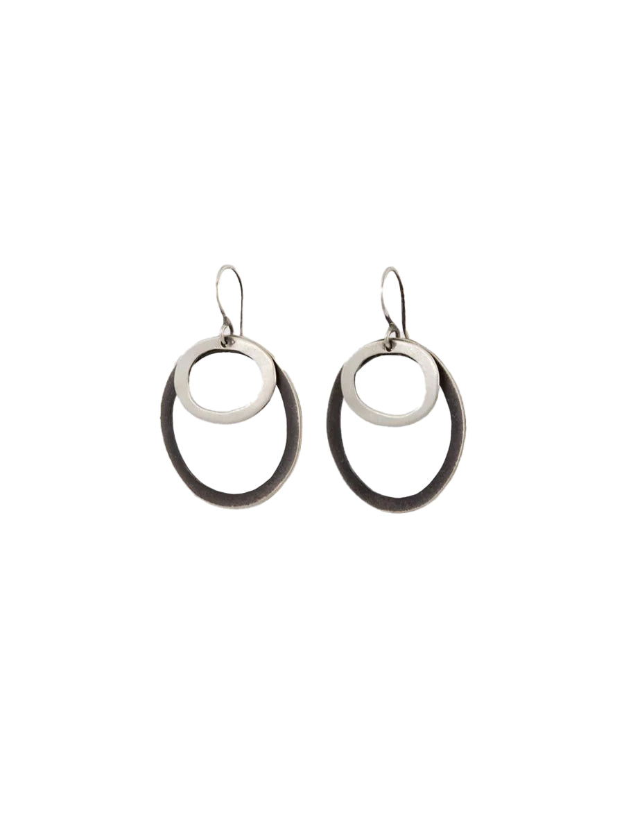Double Organic Circle Earrings | Jane Diaz