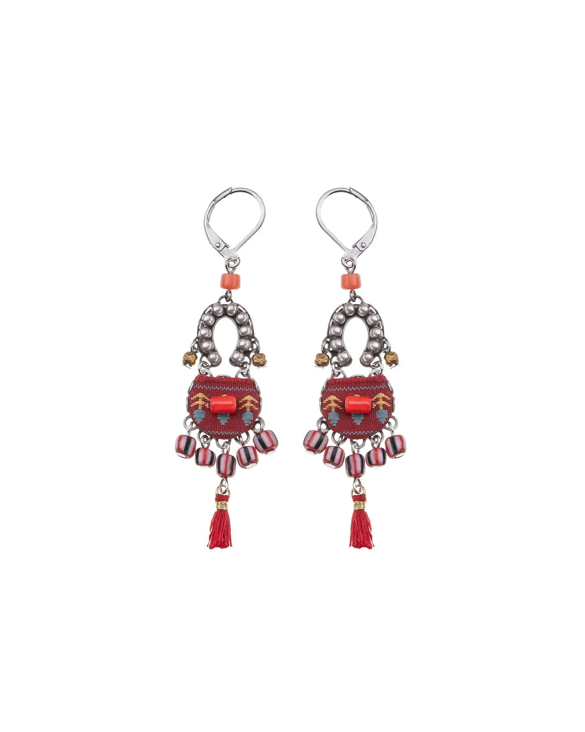 Crimson Fire Dangle Earrings | Ayalabar