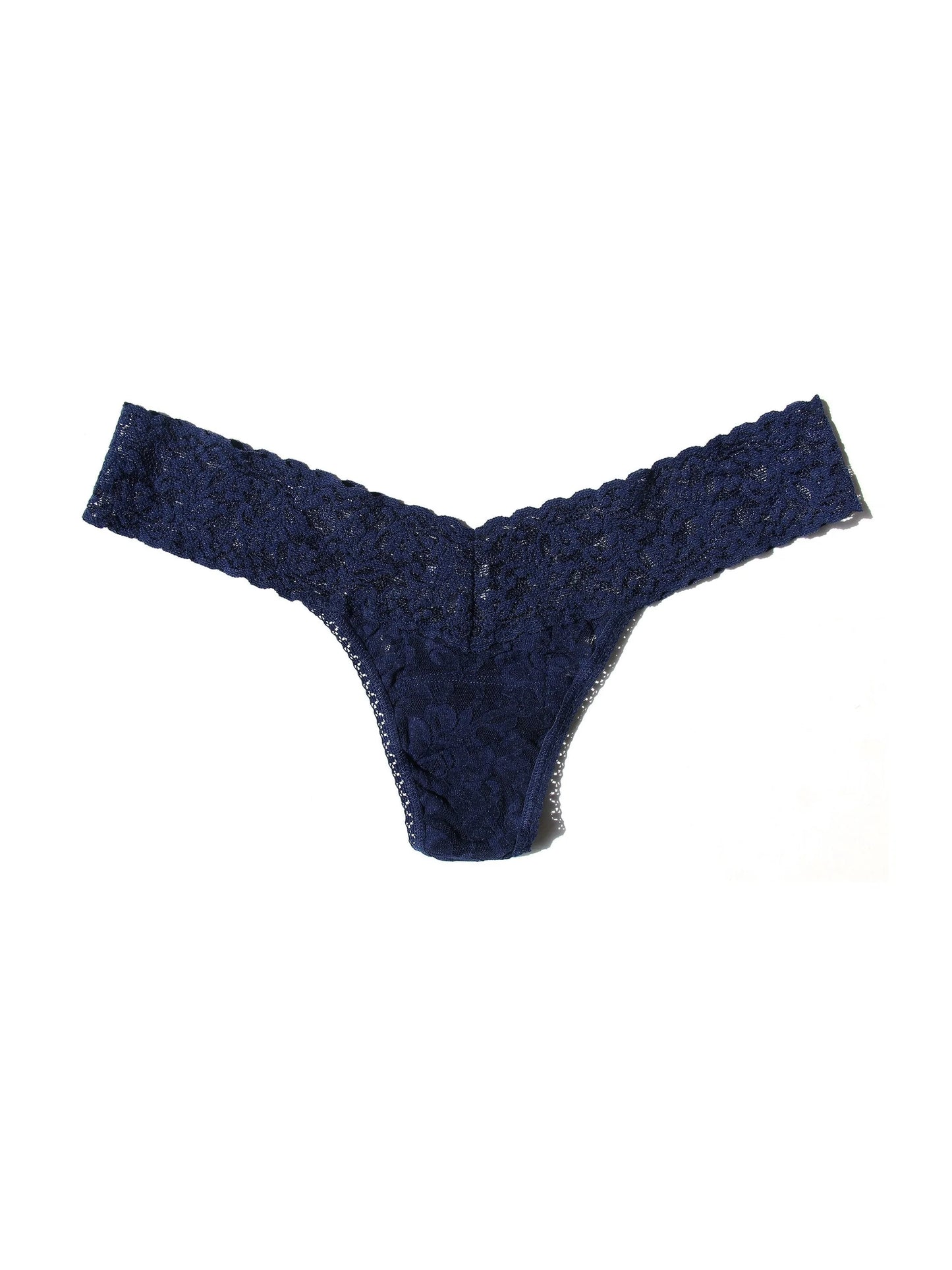 Signature Lace Thong in Navy | Hanky Panky