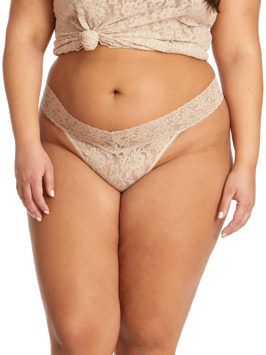 Signature Lace Thong in Chai | Hanky Panky