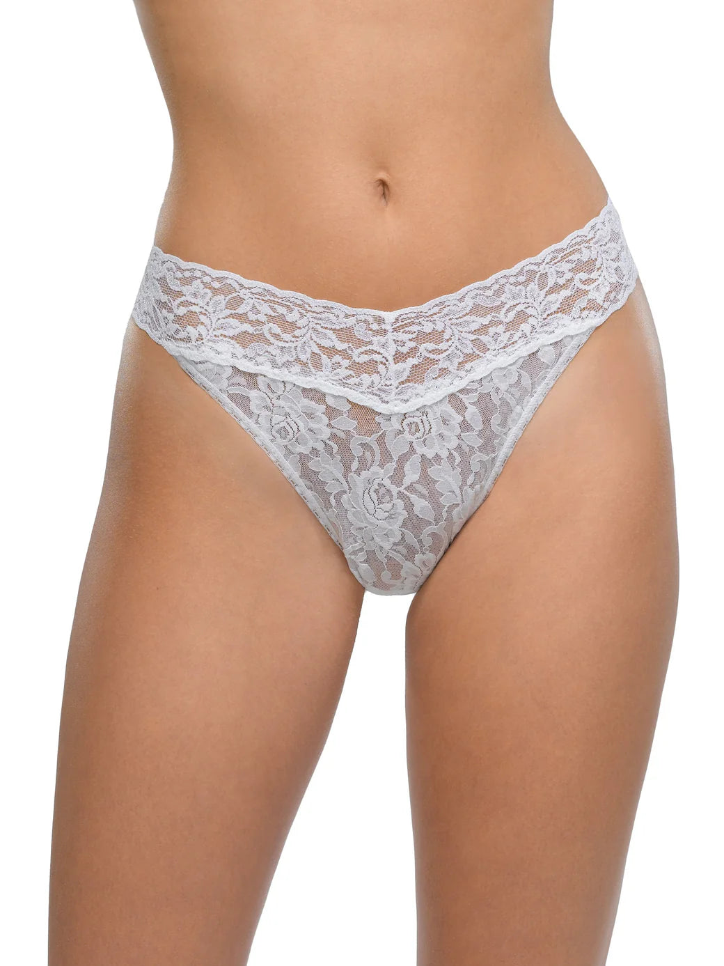Signature Lace Thong in White | Hanky Panky