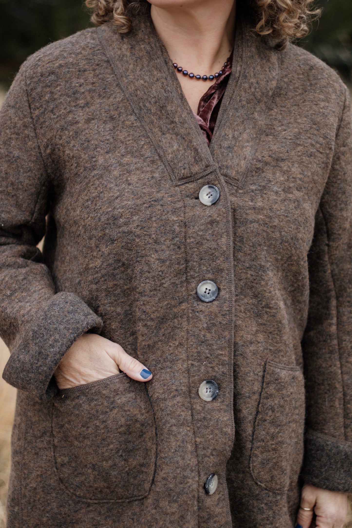 Boiled Wool Coat in Saddle | Cut•Loose