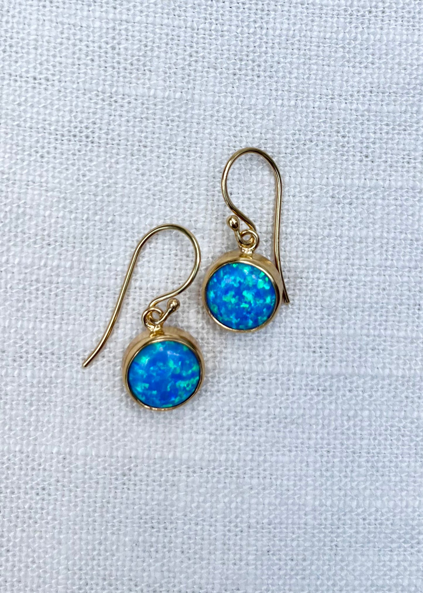 Dark Blue Opal Earrings
