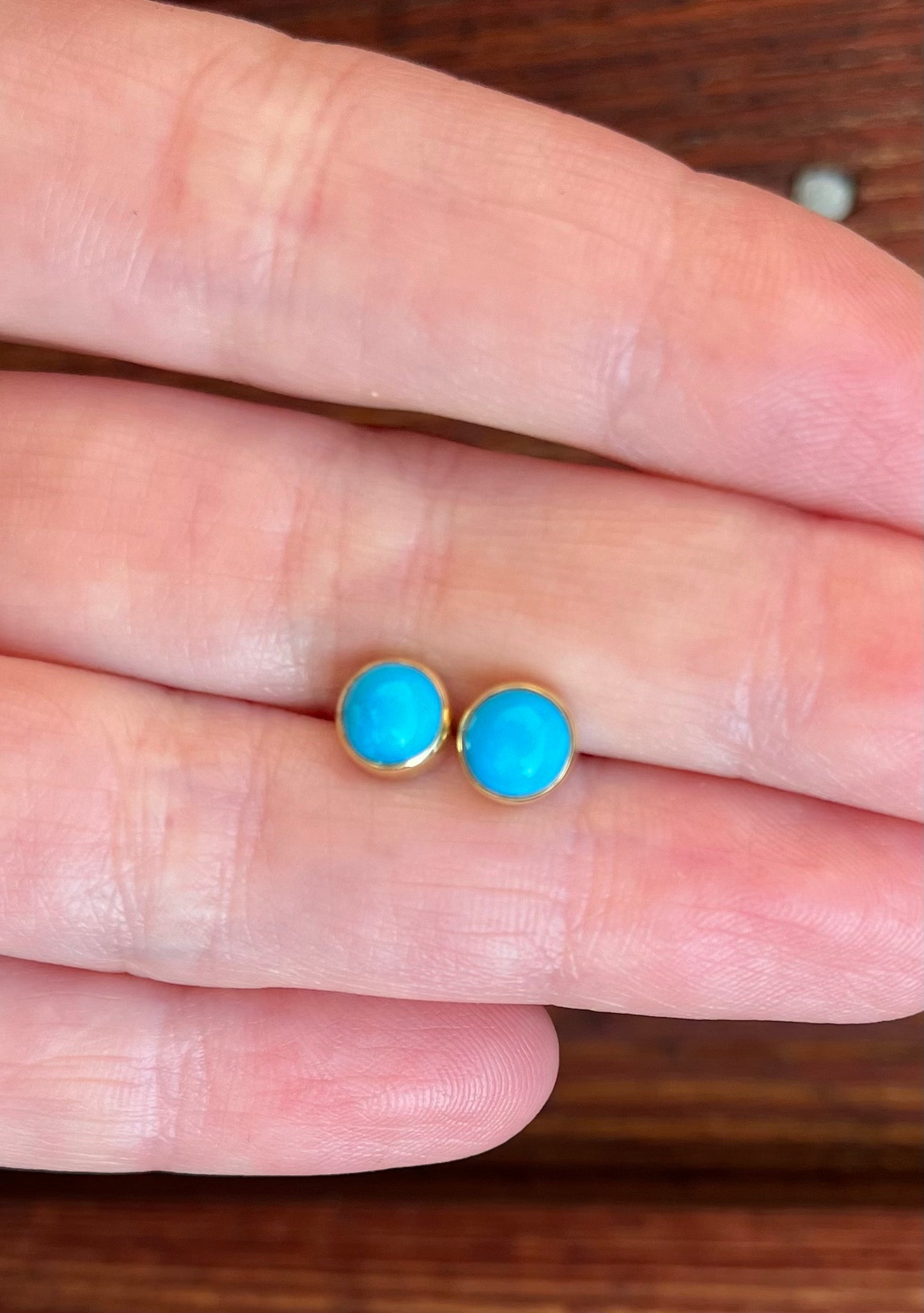 Turquoise Post Earrings | Linda Blumel