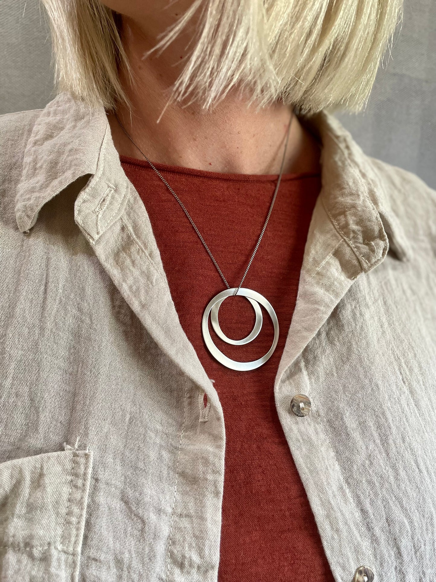 Simple Double Circle Necklace | Jane Diaz