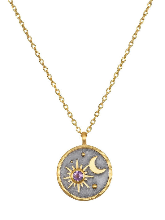 Celestial Birthstone Necklace - February | Satya
