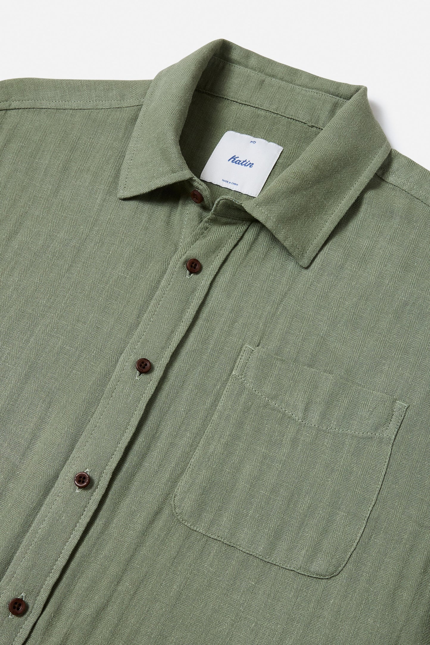 Alan Solid Shirt in Sea | Katin