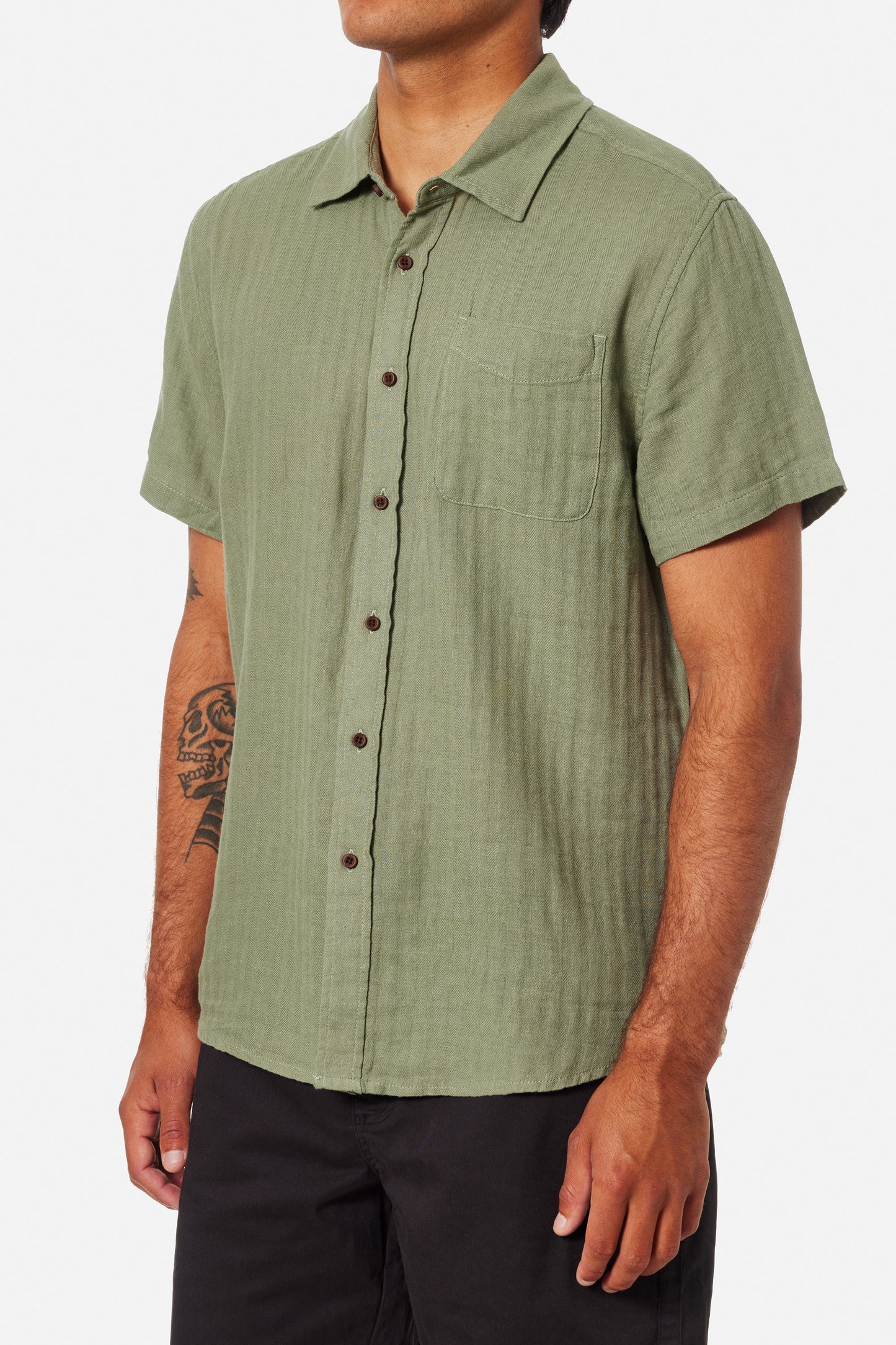 Alan Solid Shirt in Sea | Katin