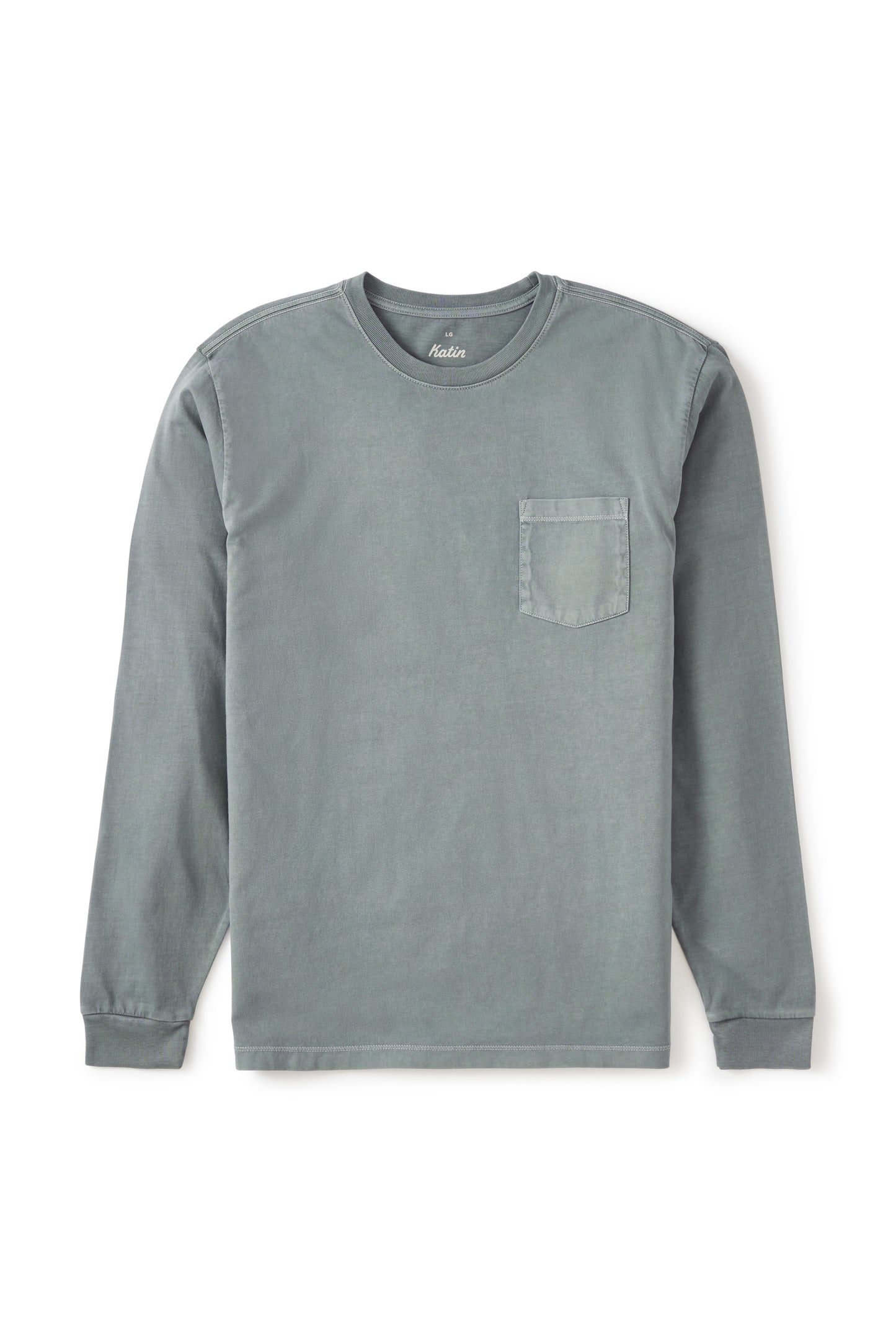 Long Sleeve Base Tee in Dusty Blue | Katin