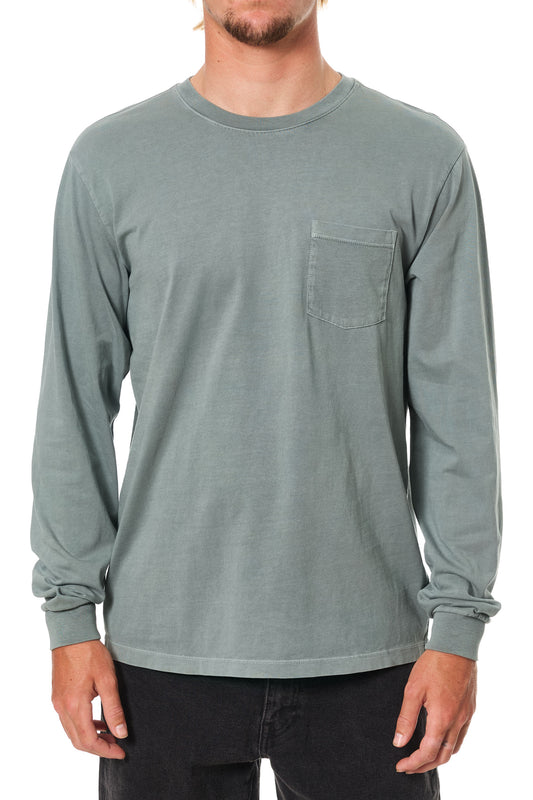 Long Sleeve Base Tee in Dusty Blue | Katin