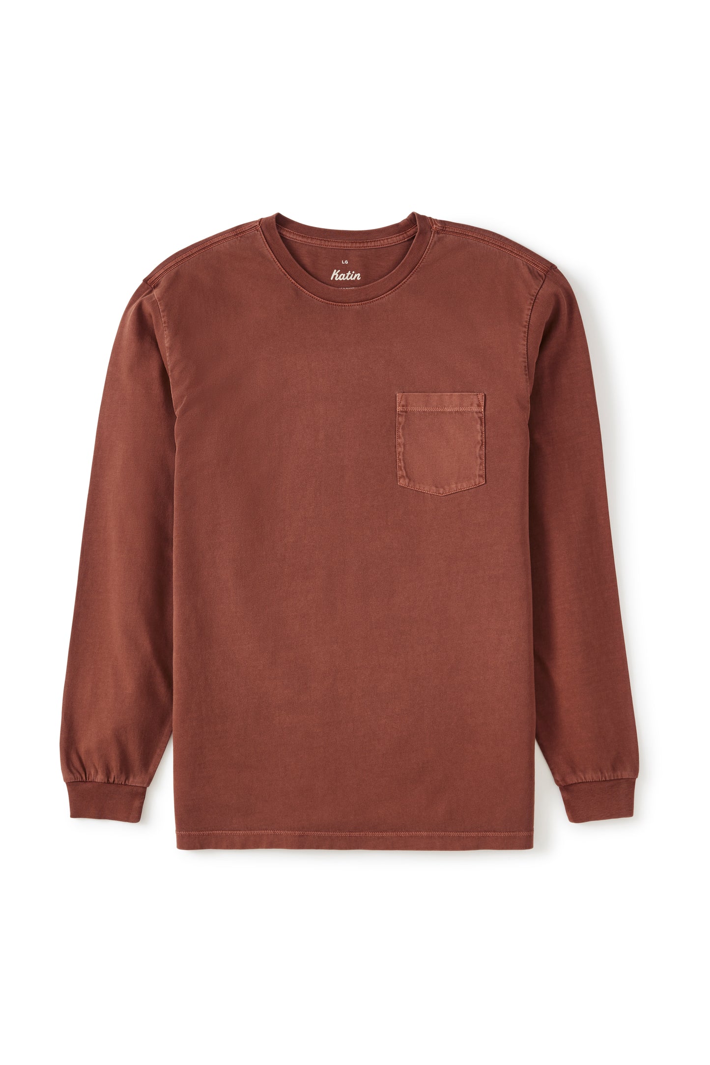 Long Sleeve Base Tee in Mahogany | Katin