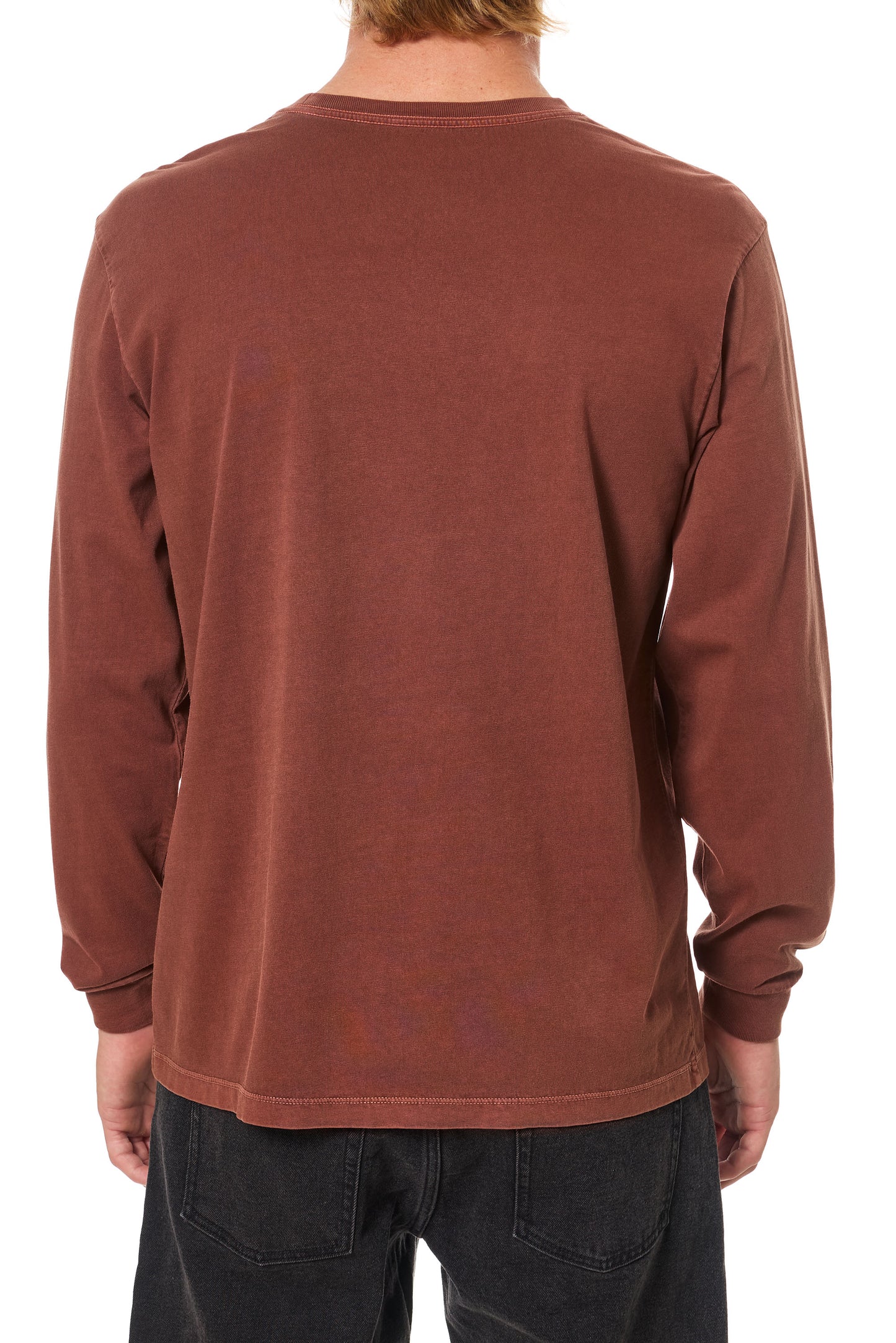 Long Sleeve Base Tee in Mahogany | Katin