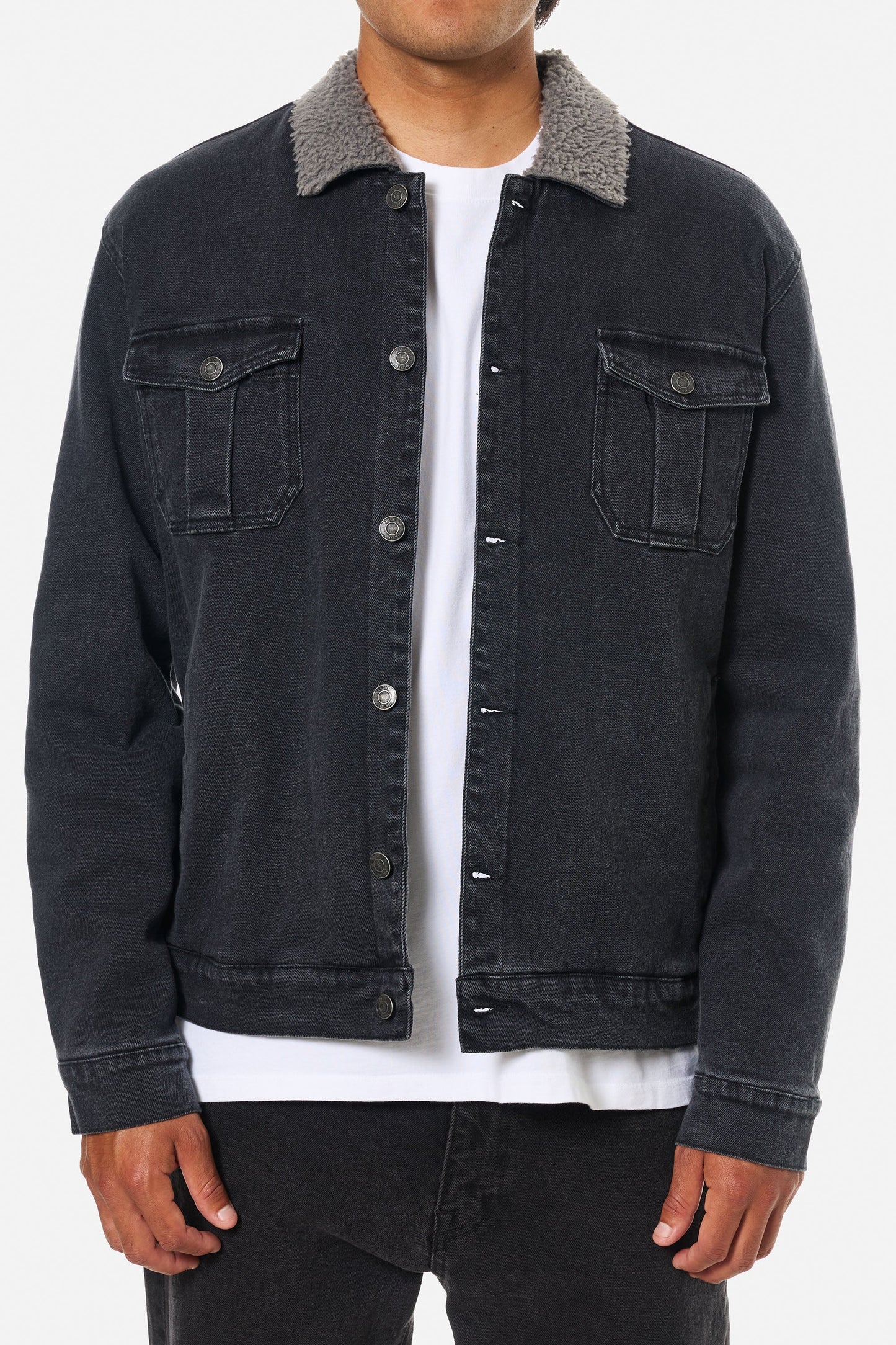 Harris Denim Jacket in Black | Katin