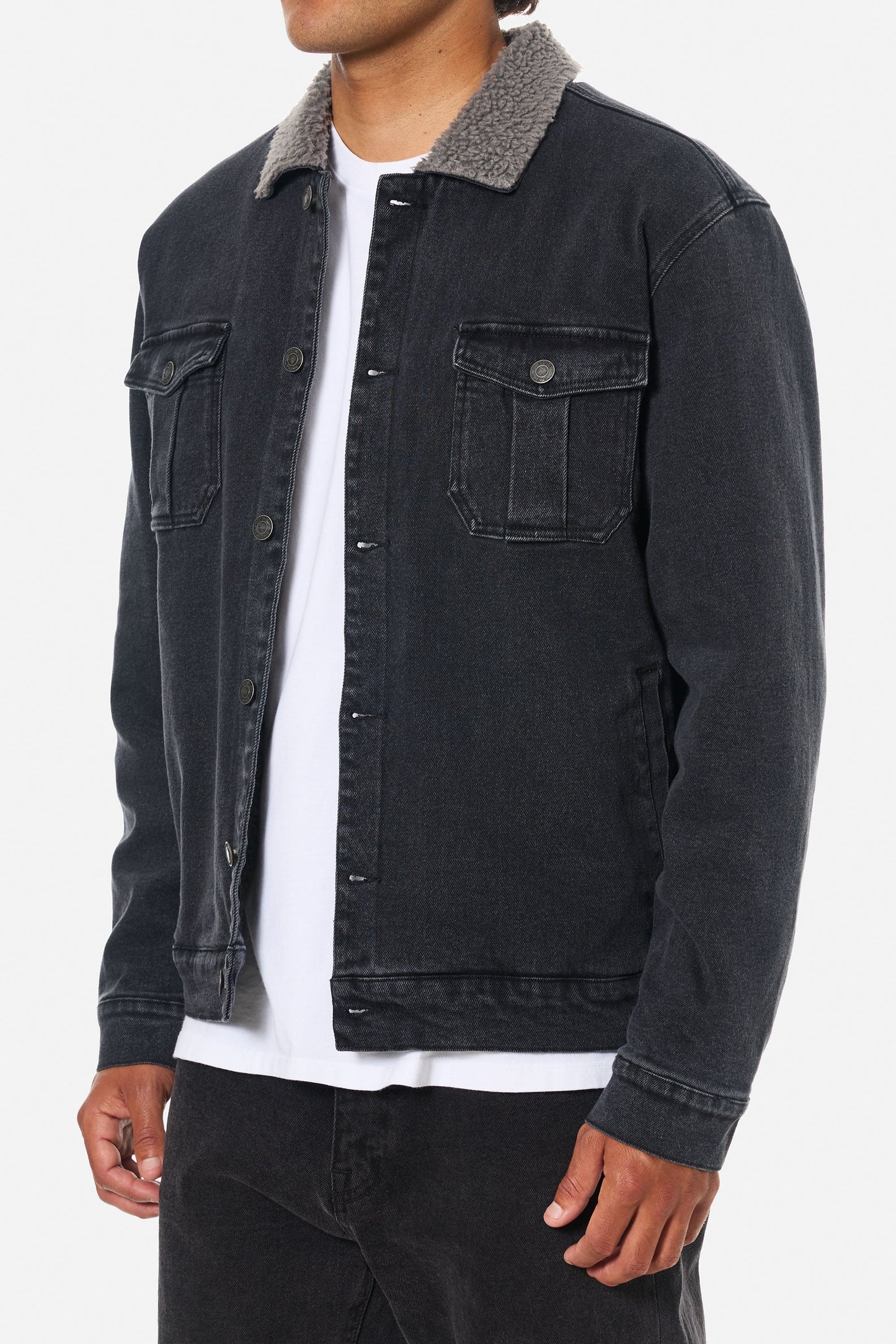 Harris Denim Jacket in Black | Katin