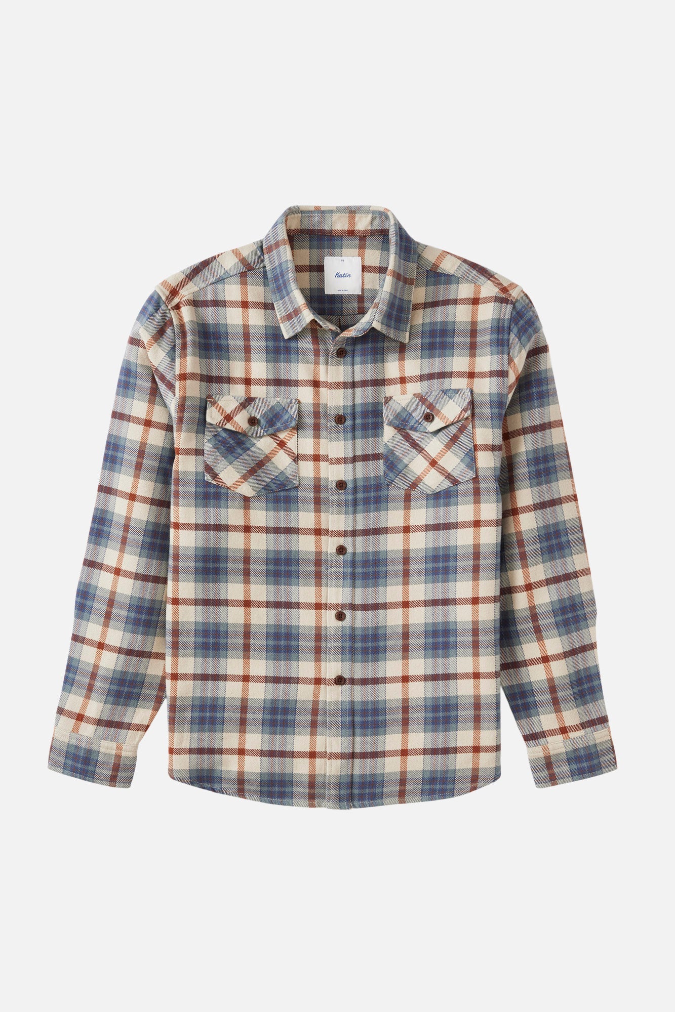 Sierra Flannel in Dusty Blue | Katin
