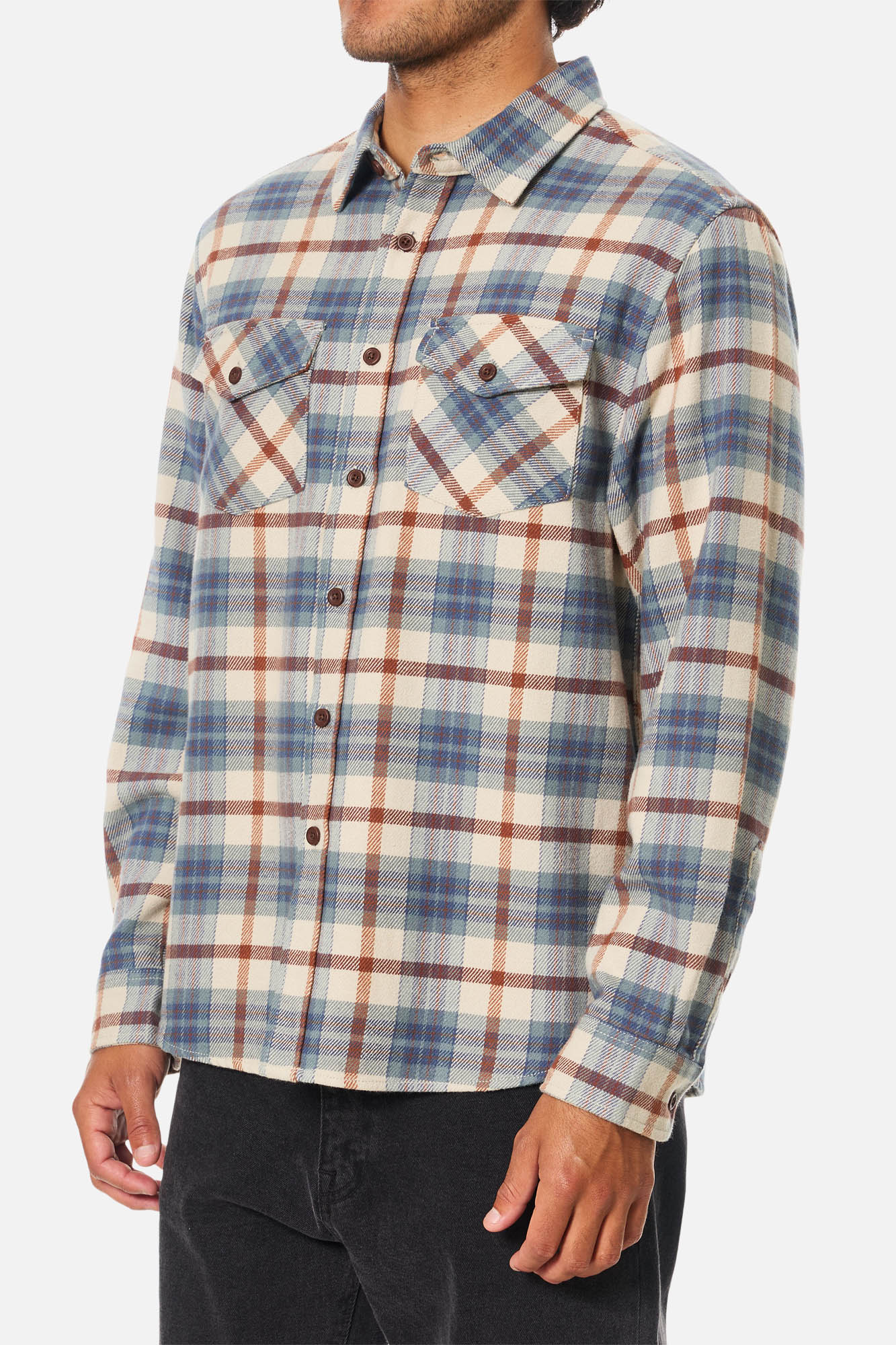 Sierra Flannel in Dusty Blue | Katin
